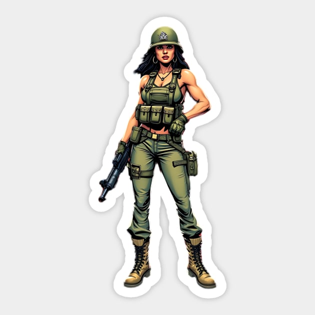 Female Soldier Sticker by animegirlnft